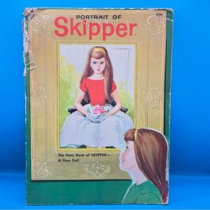 Vintage 1964 Mattel Portrait of Skipper Story Book Barbie Doll Collectible Worn